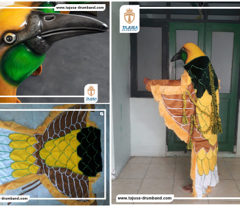 maskot burung cendrawasih