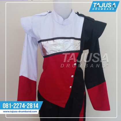 baju pasukan merah putih hitam dan silver