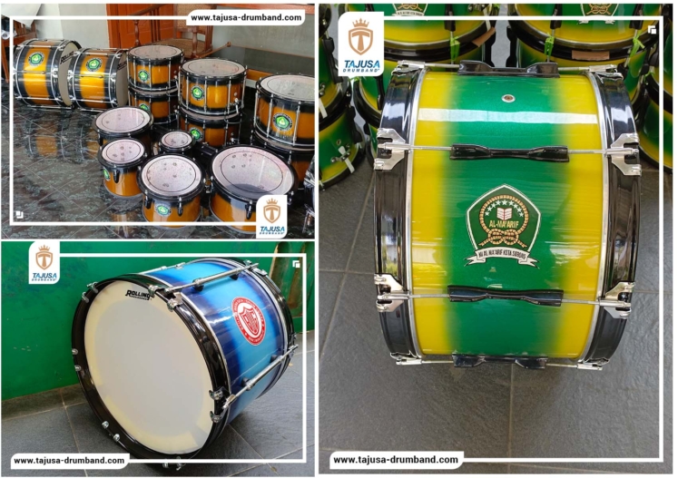 alat drumband warna cerah