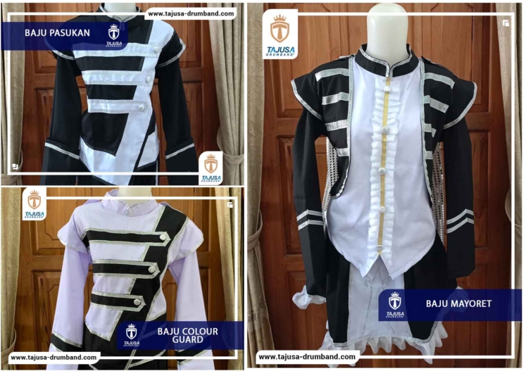 Baju Drumband Hitam Putih