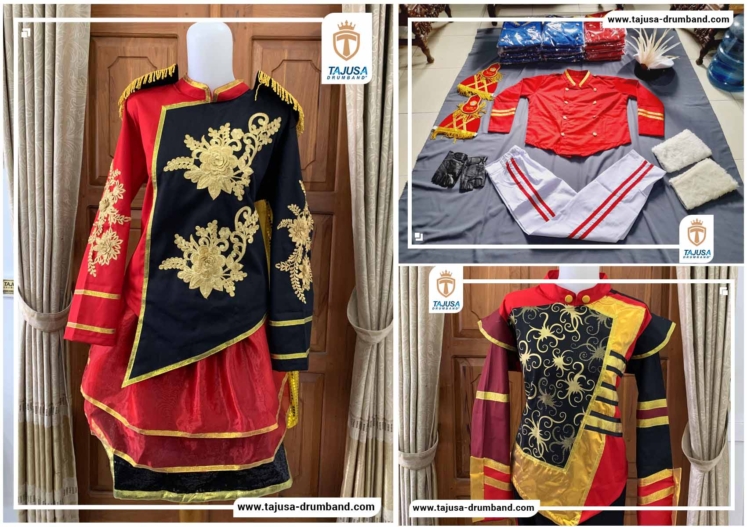 baju drumband warna merah