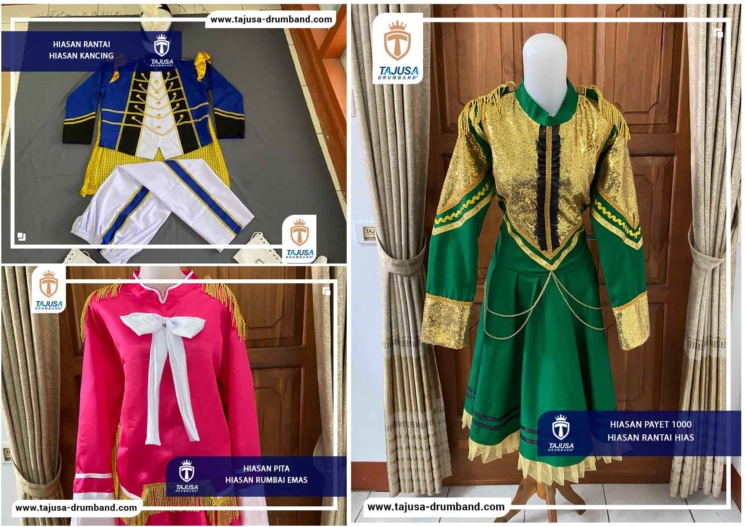 hiasan motif baju drumband