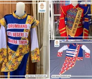 seragam drumband dengan nama sekolah