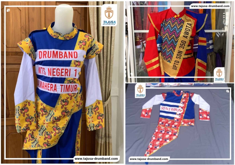 seragam drumband dengan nama sekolah