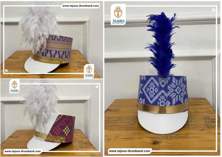 topi drumband batik