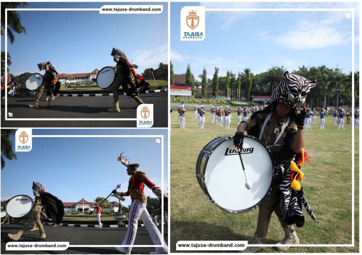 aksi memukau maskot harimau putih