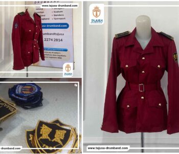 baju paskibraka warna merah marun